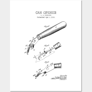 CAN OPENER patent Posters and Art